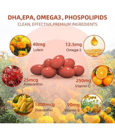 HEALOADING Lutein and Zeaxanthin Supplement Softgels: Eye Vitamins and Supplements with Vitamins C, E, Omega 3, Lutein & Zeaxanthin for Improving Vision and Relieving Eye Fatigue - Buy Online on GoSupps.com