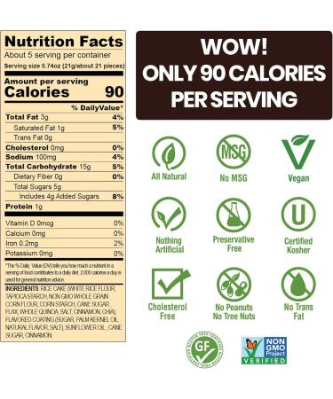 Drizzilicious Mini Cinnamon Rice Cakes with White Chocolate Drizzle 113g - Buy Online on GoSupps.com