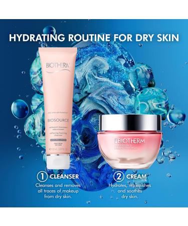 Biotherm Dry Skin Duo with Cantella Asiatica and Salicylic Acid Including Biosource Softening Foaming Cleanser and Aquasource Face Cream Moisturizing for Dry Skin - Buy Online on GoSupps.com