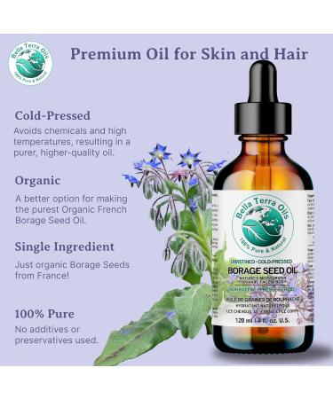 Borage Seed Oil 120 ml 100% Pure Cold-pressed Unrefined PA-free - Bella Terra Oils 120 ml (Pack of 1) - Buy Online on GoSupps.com