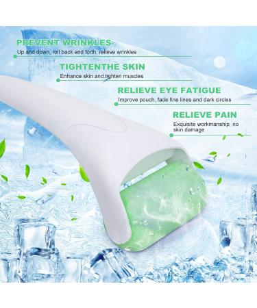 Facial Roller Set: Ice Roller, Jade Roller, Gua Sha Tool - Reduce Puffiness, Stress Relief - Buy Online on GoSupps.com