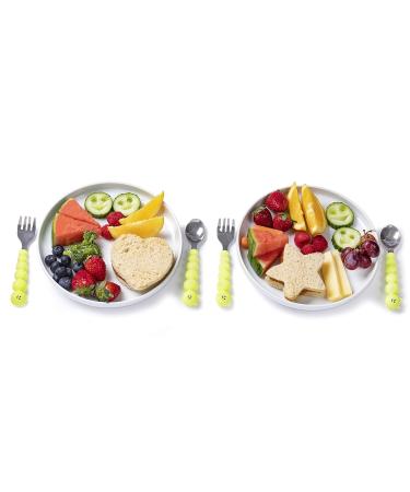 Shop Melii Caterpillar Spoon & Fork Set for Toddlers - Silicone & Stainless Steel Utensils | International Shipping - Buy Online on GoSupps.com