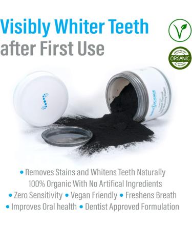 Smile Science Harley Street Professional Activated Charcoal Teeth Whitening Powder - Buy Online on GoSupps.com