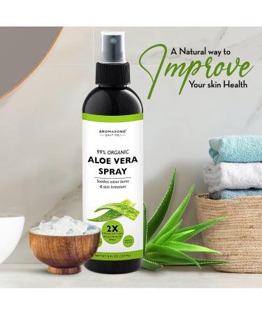Aromasong Organic Aloe Vera After Sun Spray - 2X Concentrated Aloe for Sunburn Relief | 8oz After Sun Care - Buy Online on GoSupps.com