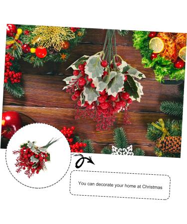 ABOOFAN 10pcs Simulated Christmas Berries Artificial Holly Berry Branch Artificial Pine Branches Christmas Berry Artificial Berries Pick Christmas Red Berry Pick Household Plastic Bouquet - Buy Online on GoSupps.com