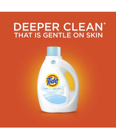 Tide Free & Gentle HE Turbo Clean Liquid Laundry Detergent - Pack of 4 Unscented 2.21 L (48 Loads) | Buy Internationally | Eco-Friendly Laundry Solution - Buy Online on GoSupps.com