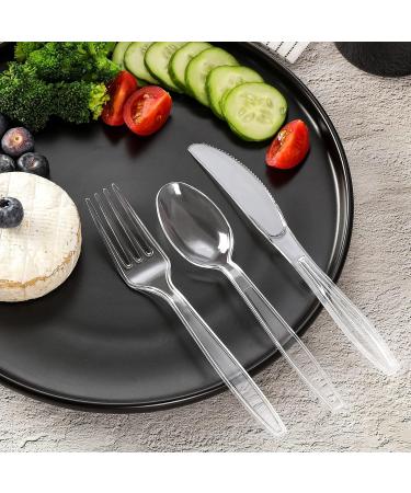 100 Count Heavy Duty Plastic Spoons - Premium Disposable Cutlery for Parties, Picnics, and Daily Use - Heat Resistant, BPA Free - Clear - Buy Online on GoSupps.com