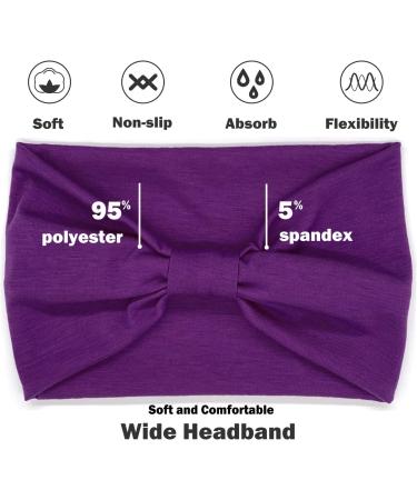 VENUSTE Wide Headbands for Women - Fashionable Knotted Hair Bands 6PCS (Bright Color) - Buy Online on GoSupps.com