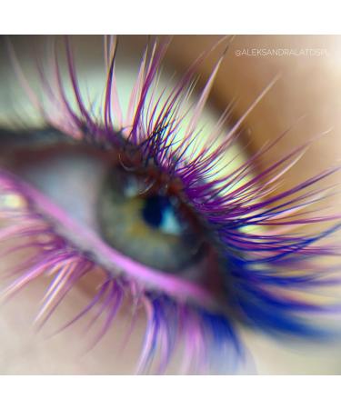 Clavier False Eyelashes in Tufts V-Shape Fishtail C-Curl Coloured | Kardashian Effect | 10 Eyelashes in a Tuft | Various Lengths from 10 to 14 mm | Colour Edition - Blue - Buy Online on GoSupps.com