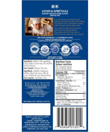 Lindt No Sugar Added Milk Chocolate Bar 100 Grams - Buy Online on GoSupps.com