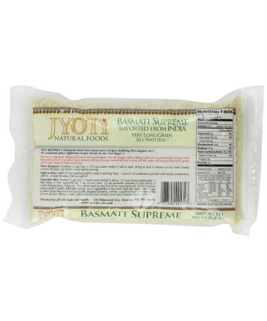 Jyoti Basmati Supreme Rice â€“ 6 Bags (32 oz Each) | Long Grain, Non-GMO, Vegan & All-Natural - Buy Online on GoSupps.com