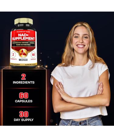 Mecisco 2in1 Supplement with Nicotinamide Riboside & Resveratrol - 60 Capsules for 30 Days - Buy Online on GoSupps.com