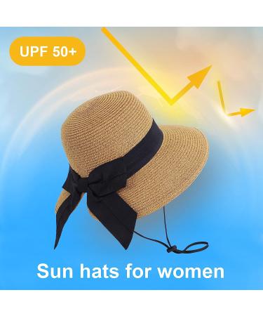 Verabella UPF 50+ Women's Lightweight Foldable Sun Hat - Beige | Packable Beach Sun Hat - Buy Online on GoSupps.com