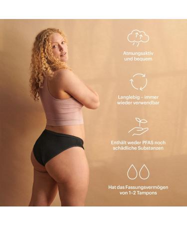 Allmatters Period Underwear - Spout-Proof Eco-Friendly & Reusable Extra Roast Black XL (Single Pack) - Buy Online on GoSupps.com