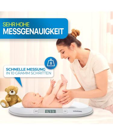 Grundig Babyhage - Digital Children's Scale up to 20kg with LED Display High Accuracy & Tara Function for Weight Control from Birth - Buy Online on GoSupps.com