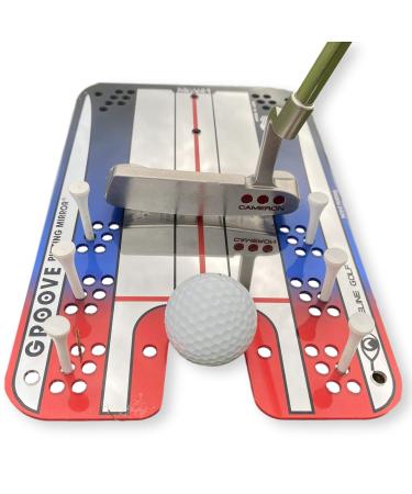 EyeLine Golf Circuit Trainer - Groove Putting Mirror, Training Aid Align Eyes, Body, Putter face, Indoor/Outdoor, Alignment Starting line Impact Stroke Path Head Motion, Practice Station, Made in USA Groove Mirror - Buy Online on GoSupps.com