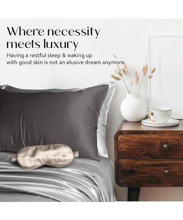 Colorado Home Co Silk Eye Mask for Women and Men - Blackout Sleep Mask for Sleeping and Travel - Nude Champagne Silk - Buy Online on GoSupps.com