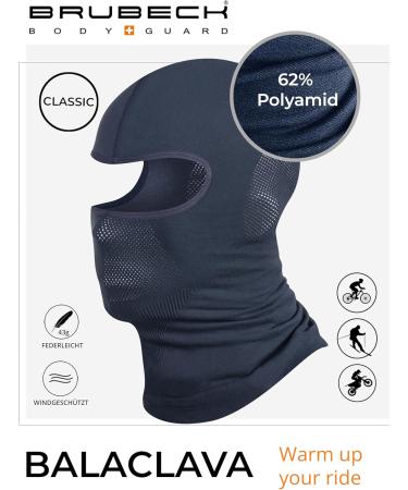 Brubeck Storm Hood for Men & Women | Balaclava Ski Mask Sturm Mask Wind & Motorcycle Mask - Dark Gray S-M | International Shipping - Buy Online on GoSupps.com