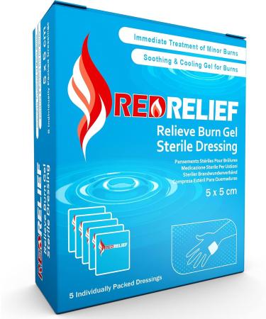 Buy RedRelief Burning Wound Dressing 5x5 cm - Pack of 5 | Fast International Shipping - Buy Online on GoSupps.com
