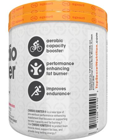 Top Secret Nutrition Cardio Igniter Pre-Workout Supplement 6.35 oz - Watermelon Flavor - Buy Online on GoSupps.com