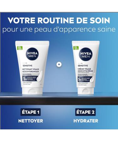 Beiersdorf NIVEA MEN SENSITIVE FACE WASH XXL 150ML Cleansing Gel Face Face Wash Facial Cleanser Cleanser Face Wash For Sensitive Mens Skin - Buy Online on GoSupps.com