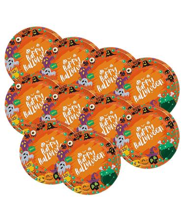 Thanksgiving Dinner Plates | Dinner Plates Paper Plates Pumpkin Shaped | Parties Sturdy Pumpkin Plates for Family Friends Colleagues 7 Inch