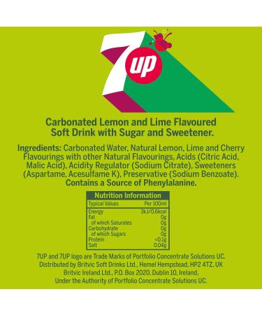 7UP Free Cherry Fizzy Drink - Sugar-Free - 6 x 330ml Cans - Buy Online on GoSupps.com