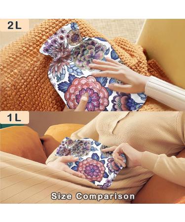 Traditional Naanle Dahlia Flowers Hot Water Bottle 2L Heating Bag for Pain Relief & Cold Therapy Handfoots Heat Therapy - Buy Online on GoSupps.com