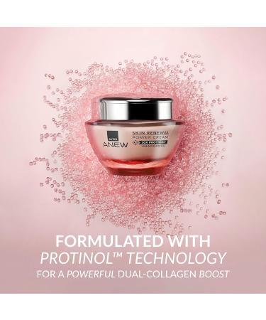 Avon Anew Skin Renewal Power Cream 50ml Formulated with Protinol Technology Boost Collagen and Activate Suface Skin Renewal For Hydrated Firmer Looking Skin Cruelty Free Power Face Cream - Buy Online on GoSupps.com