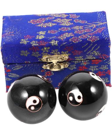 Solustrie 10pcs Chinese Baoding Balls - Magnetic Massage Globe Set in Cloisonn Box | Hand Yoga & Stress Relief - Buy Online on GoSupps.com