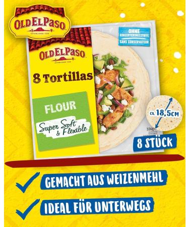Old El Paso Wheat Tortillas Nature the Package 326 g - Buy Online on GoSupps.com