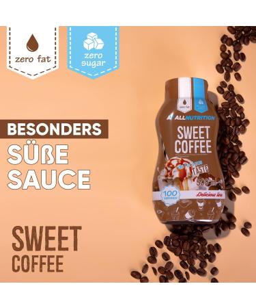 All-Nutrition Sugar-Free Sweet Sauce (500ml) - Low-Calorie Dessert Syrup for Pancakes & Waffles - Fat-Free Creamy Coffee Flavor - Buy Online on GoSupps.com