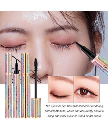 Mascara and Eyeliner Set | 4D Anti-Clump Liquid Ink Primer Thicker Voluminous Lashes for Women and Girls Perfect for Dates and Vacations Cosmetics - Buy Online on GoSupps.com