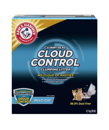 ARM & HAMMER Cat Litter | Clump & Seal Cloud Control |Multi-Cat Odour Control Dust Free Clumping Clay Litter | 12.7kg (Pack of 1) Cloud Control 12.7kg