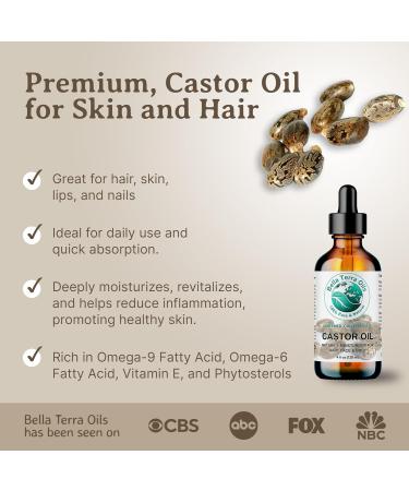 Bella Terra Oils - Organic Castor Oil 16 oz - A Nutrient-Dense Experience Packed with Minerals & Omega-9 Fatty Acids Elevate Your Beauty Regimen 16 Ounce - Buy Online on GoSupps.com