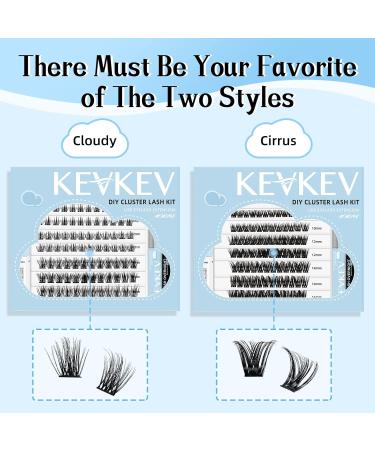 KevKev Eyelash Extension Kit - 84 Pcs Cluster Lashes with Lash Bond, Seal, Glue Remover, and Applicator - DIY Cloudy Kit - Buy Online on GoSupps.com