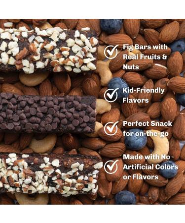 FigNuts Gluten Free Fig Bars - Real Fruit Snack Bar Variety Pack | Non-GMO, High Fiber, No Added Sugar | 6 oz Bags (4 Pack) - Buy Online on GoSupps.com