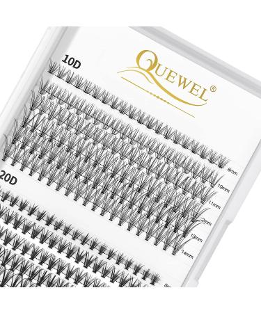 240Pcs Cluster Individual Lashes 10D+20D D Curl Mix 8-14mm + Tweezers - False Eyelashes Kit - Buy Online on GoSupps.com