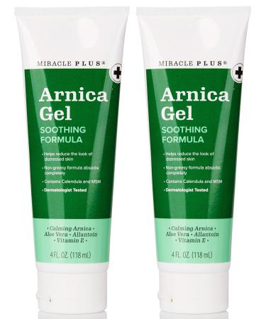 Miracle Plus Natural Arnica Bruise Body Gel | Arnica Montana Lotion For Thin Skin Bruising And Swelling After Surgery | Extra Strength Vitamin K Cream | Skin Care Ointment For Bruises 2-Pack Arnica Bruise Gel (2-Pack)