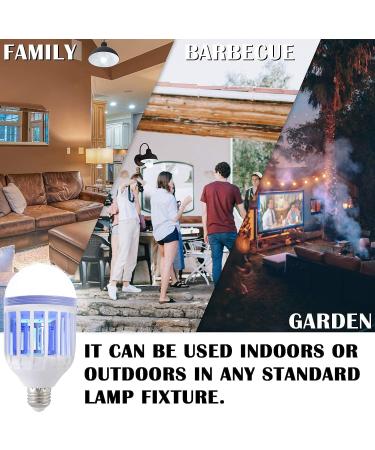 OSTF 2 Packs Bug Zapper Light Bulb 2 in 1 Mosquito Killer Lamp Bulb E27 Mosquito Zapper Bulb UV LED Mosquito Light Bulb for Patio Outdoor Indoor White 6.3 inches x 3.15 inches - Buy Online on GoSupps.com