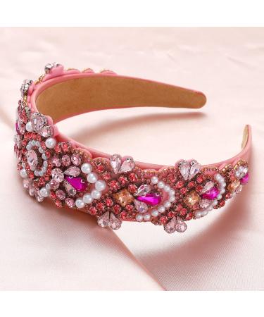Crystal Headbands for Women - Rhinestone & Pearl Beaded Handmade Hair Accessories (A04) - Buy Online on GoSupps.com