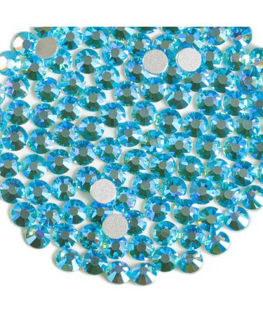 Beadsland 1440 pieces flat back rhinestones nail crystals rhinestones for nails aquamarine SS16 (3.8- 4.0mm) Aquamarin from SS16/1440PCs