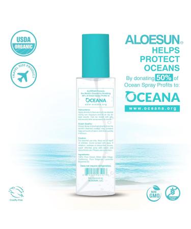 Ocean Spray Pure California Sea Salt Water Face Mist - Organic Lavender Infused Tanning & Acne Treatment | Travel Size 3.4 Fl Oz - Buy Online on GoSupps.com