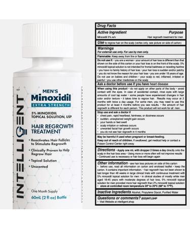 Buy Intelligent Minoxidil 5% | Fast-Drying No-Grease Hair Regrowth Treatment for Men | 2 fl oz - International Shipping Available - Buy Online on GoSupps.com