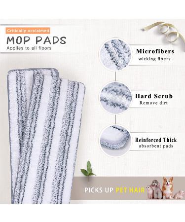Oshang Flat Squeeze Mop and Bucket - Hand-Free Wringing - 4 Washable Microfiber Pads - for Hardwood, Laminate, Tile Floors - Buy Online on GoSupps.com
