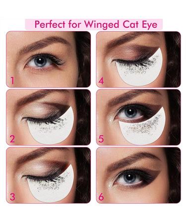 100 Eyeshadow Protector Pads - Shield Stencils for Makeup & Eyelash Extensions | Prevent Smudging & Tinting - Buy Online on GoSupps.com