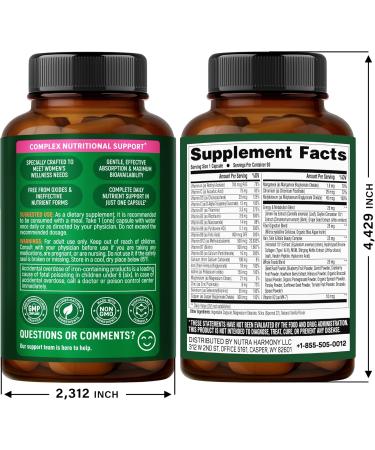 NUTRAHARMONY Vitamin B Complex & Multivitamins for Women - Buy Online on GoSupps.com