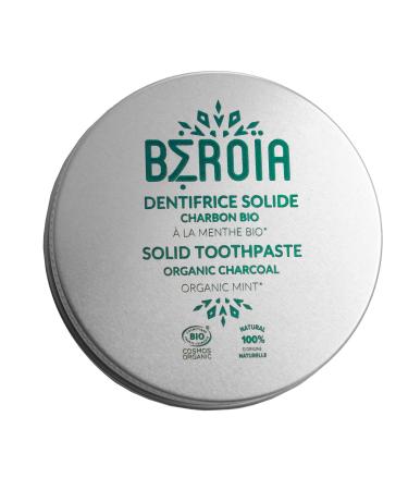 Najjar Laboratory Organic solid toothpaste with charcoal and essential mint oils without fluoride COSMOS ORGANIC 33 g BEROIA