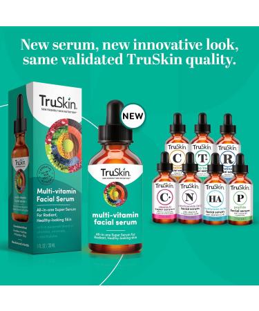 TruSkin Facial Serum - 11 Plant-Derived Vitamins & Minerals for Radiant Healthy Skin | International Shipping - Buy Online on GoSupps.com