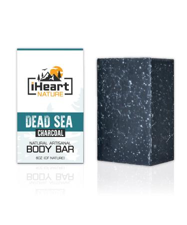 Activated Charcoal Soap Bar (Large 6 Ounce) Made in USA (Dead Sea Mineral Detoxifying Rejuvenating) Artisanal Vegan Natural Handmade Aromatherapy Soap Dead Sea & Charcoal